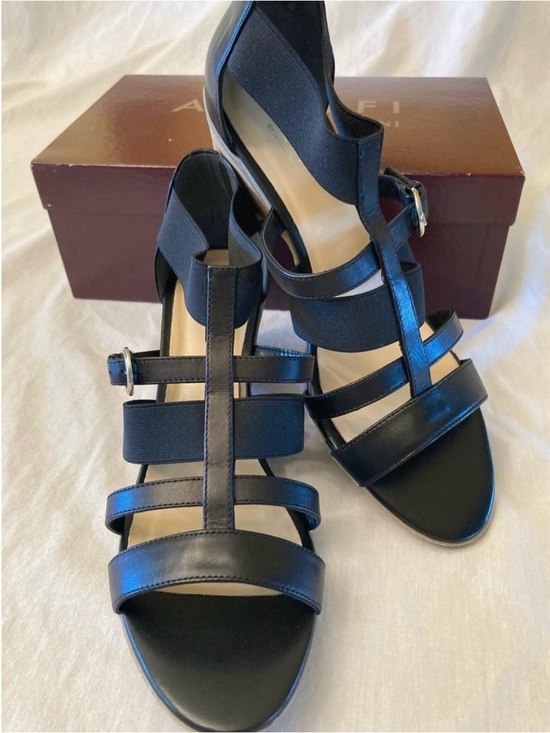 Amalfi Shoes - Calf leather wedge heel sandals made in Italy